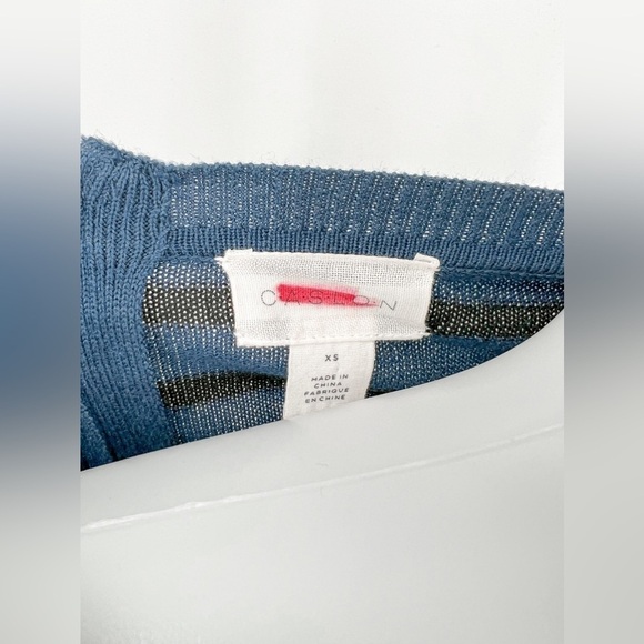 Caslon Blue and Black stripped sweater tunic - Picture 2 of 3